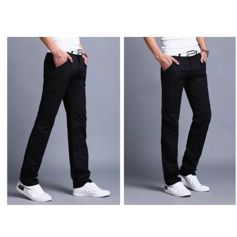 Black Cotton Chinos Pant