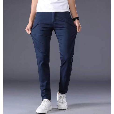 3pcs Smart Cotton Chinos- Off White, Blue & Cream