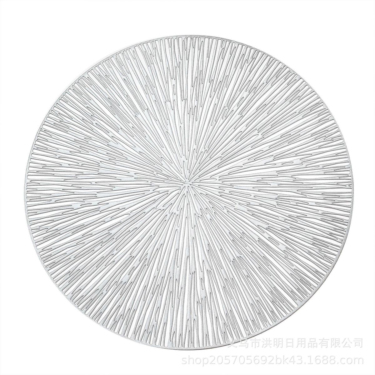 Hot PVC Hollow Insulation Coaster Pads Table Bowl-Silver