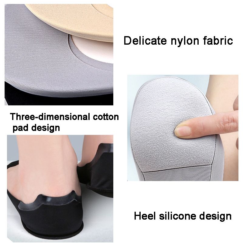 1pair Women Foot Arch Invisible Shallow Boat Socks