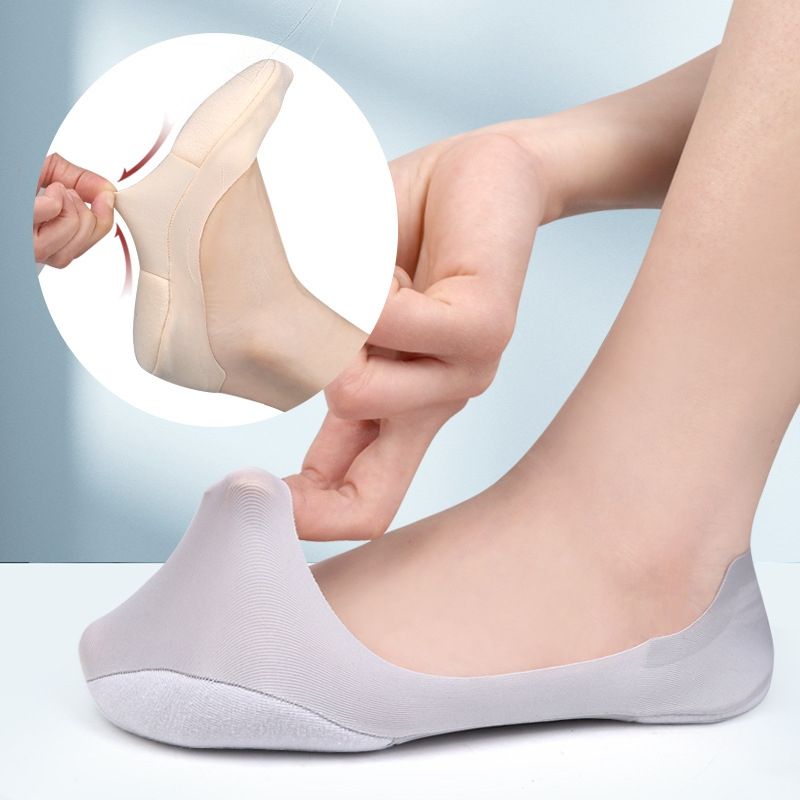 1pair Women Foot Arch Invisible Shallow Boat Socks