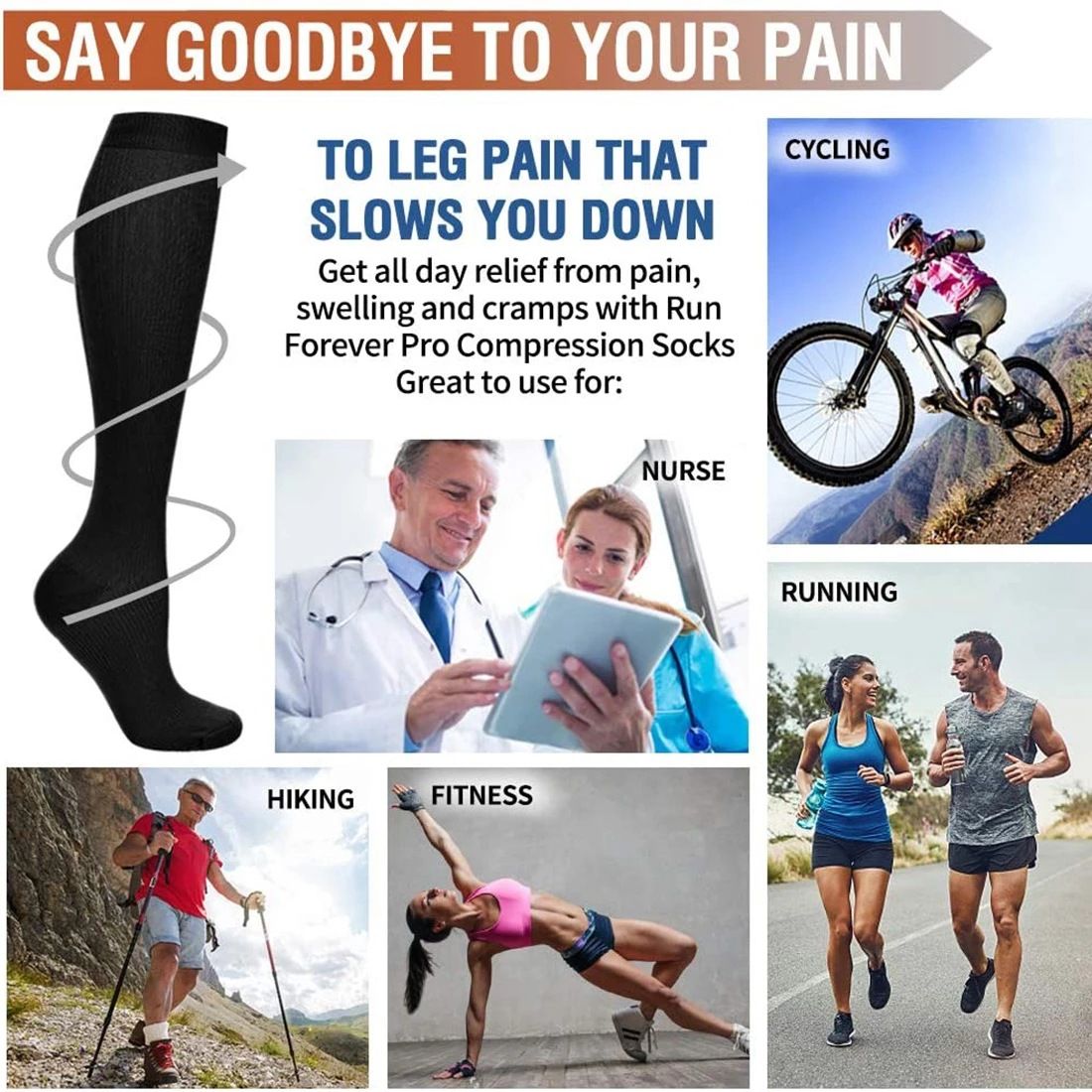 Factory Direct Supply Casual Sports Compression Socks For