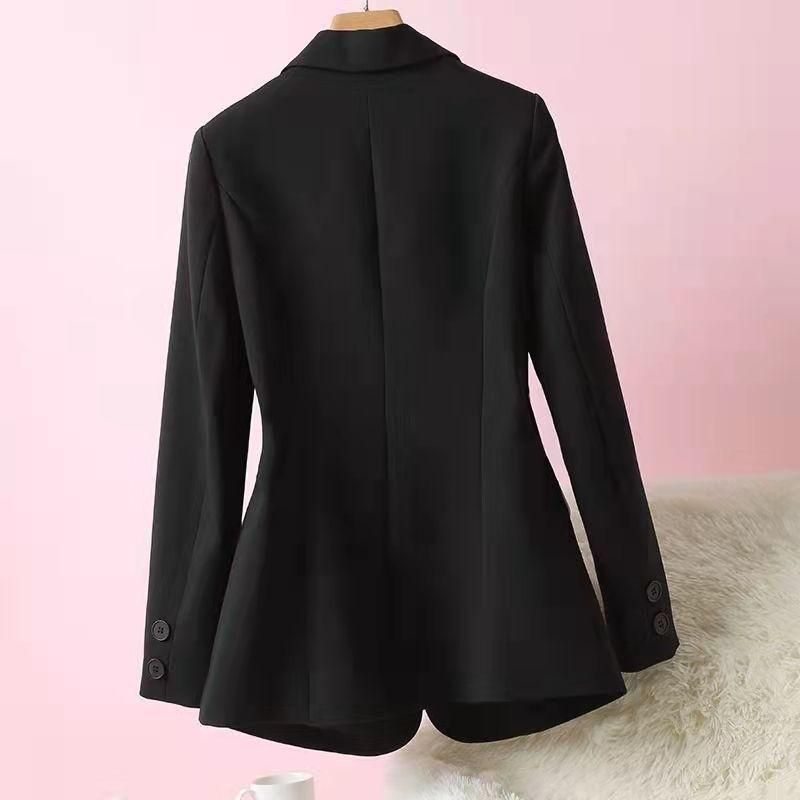 White Suit Women's Jacket Spring and Autumn New Small Business Suit Figure Flattering Graceful Tops High-Grade Non-Ironing Suit Waist-Tight