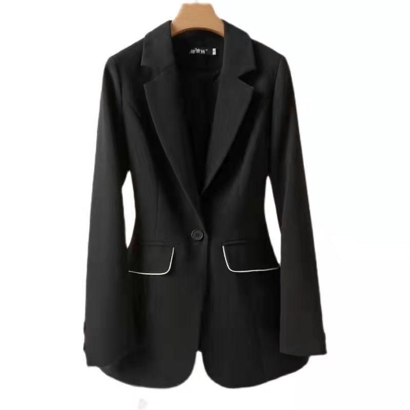 White Suit Women's Jacket Spring and Autumn New Small Business Suit Figure Flattering Graceful Tops High-Grade Non-Ironing Suit Waist-Tight