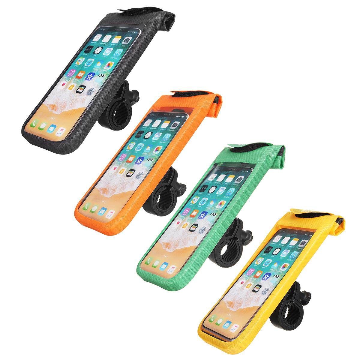 Bicycle Motorcycle Bike Waterproof Mobile Phone Mount Holder Bag Black