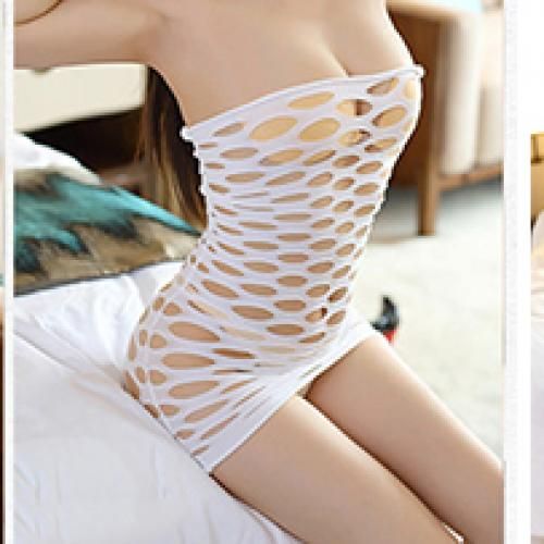 Sexy Women Fishnet Bodystockings Open Sleepwear Jumpsuit 17 White