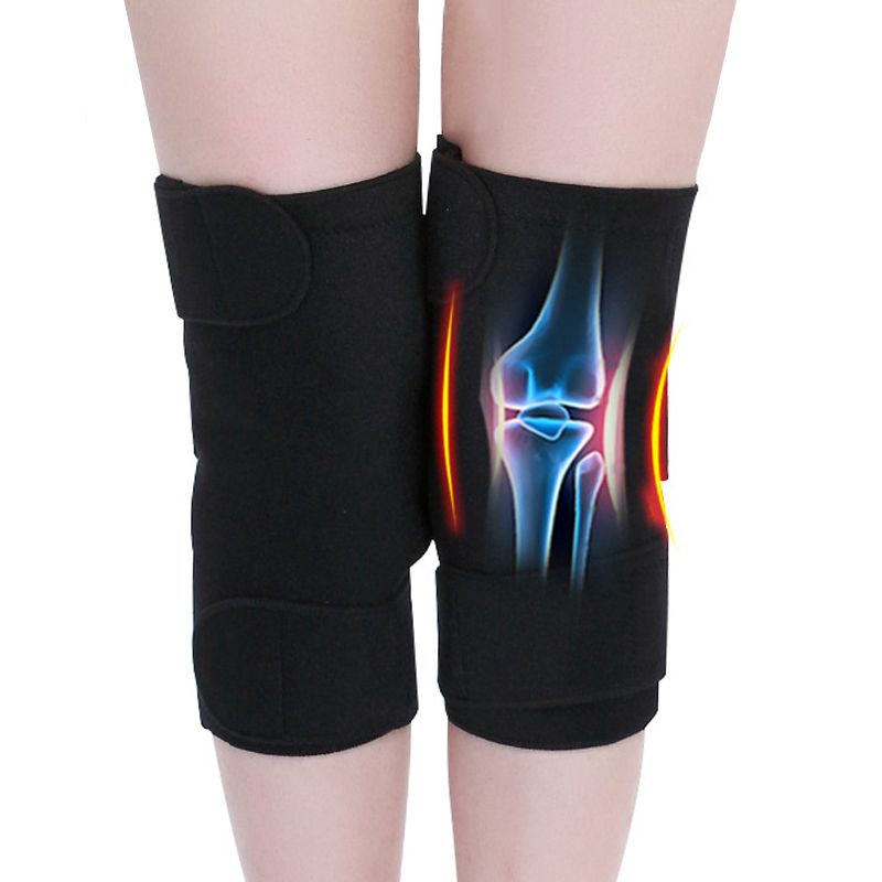 Tourmaline Magnetic Therapy Knee Pads Self Heating Kneepad Pain Relief Arthritis Knee Patella Massage Sleeves(#1 Pcs Black)