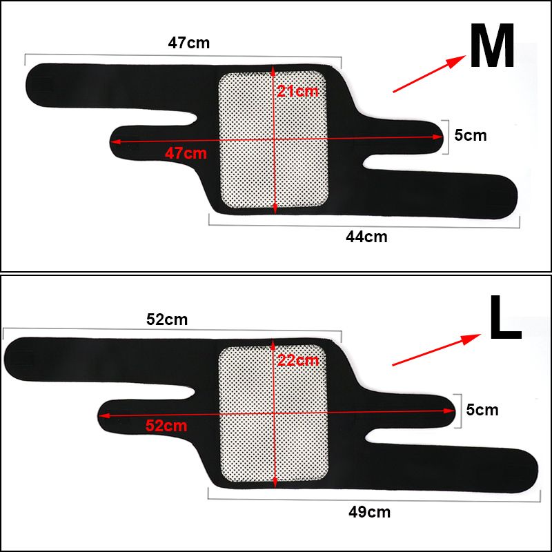 Tourmaline Magnetic Therapy Knee Pads Self Heating Kneepad Pain Relief Arthritis Knee Patella Massage Sleeves(#1 Pcs Black)