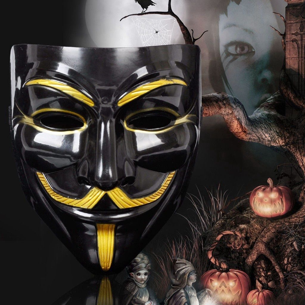 Black V Vendatta Revolution Anonymous Haker Collective Mask