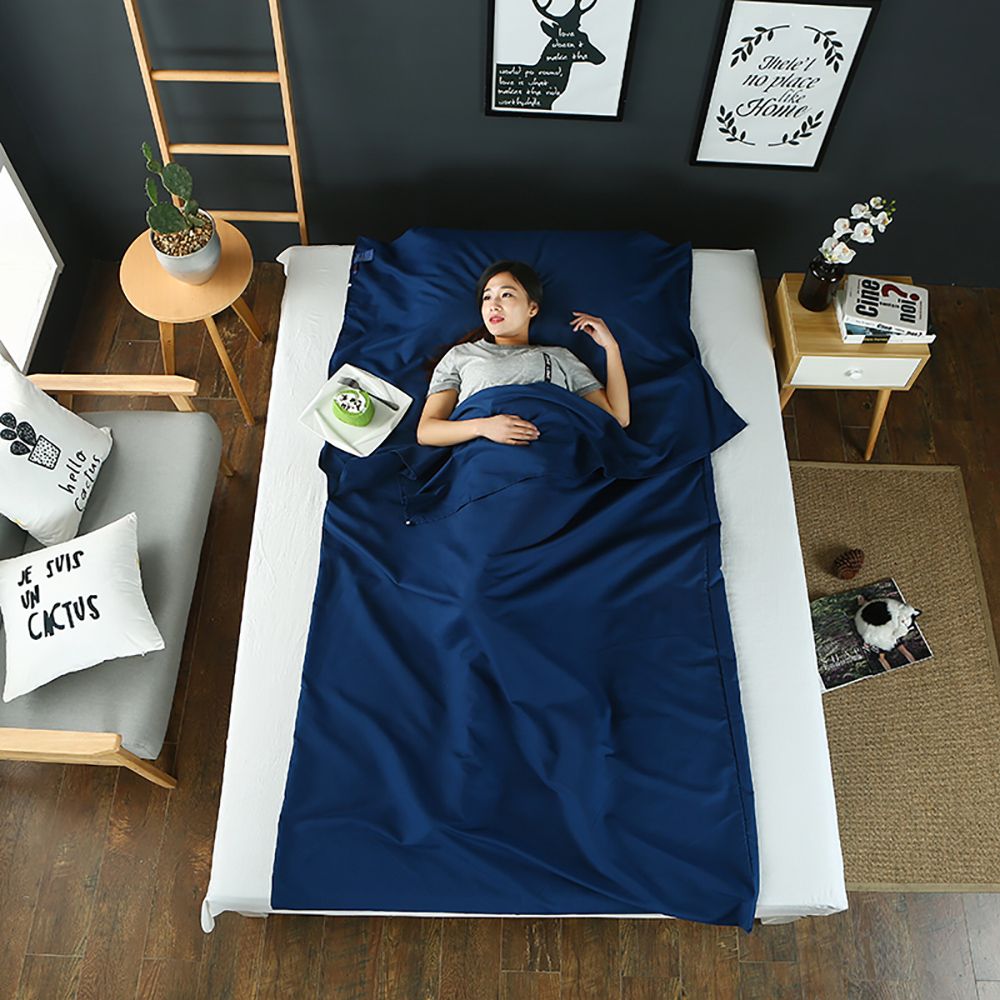 160*210cm Cotton Envelope Sleeping Bag Adult Camping Mini