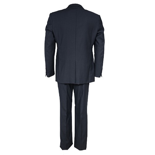 Refined Notch Lapel Double Button Suit - Navy Blue - MS-3558
