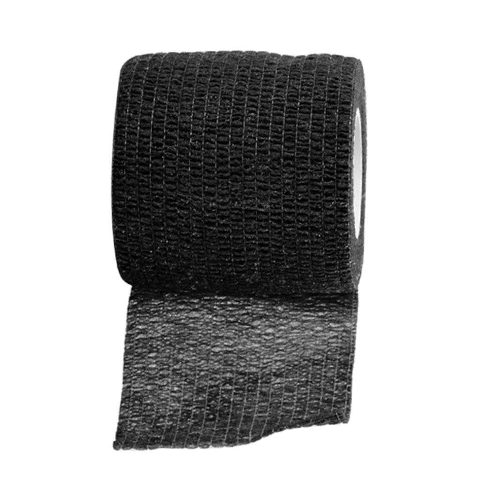 2 Black Selfadhesive Elastic Bandage 45m Tattoo Grip Tube Cover