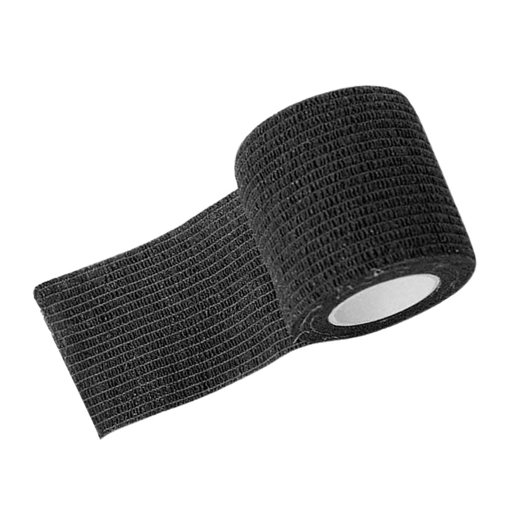 2 Black Selfadhesive Elastic Bandage 45m Tattoo Grip Tube Cover