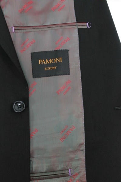 Italian 1 Button Slim-Fit Designer Suit - Black
