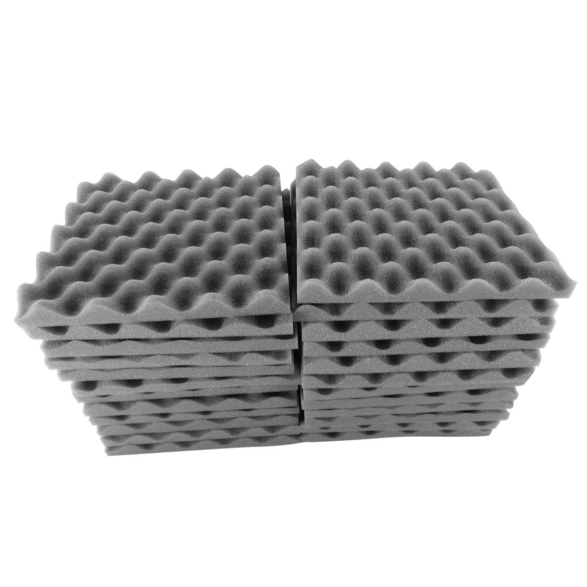 24PCS 30 * 30 * 3cm Acoustic Foam Panels Egg Foam Pad Sound Isolation Foam for Home Studio Theater KTV