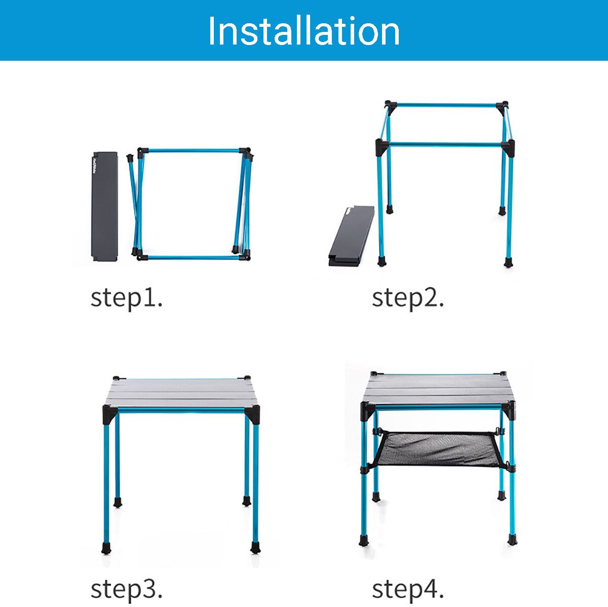 Portable Camping Table Aluminum Alloy Folding Camp Table Lightweight Outdoor For Camping Hiking Backpacking Picnic Small Table