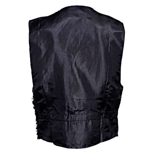 Men's Patterned Single Breasted Waistcoat - Silver & Black