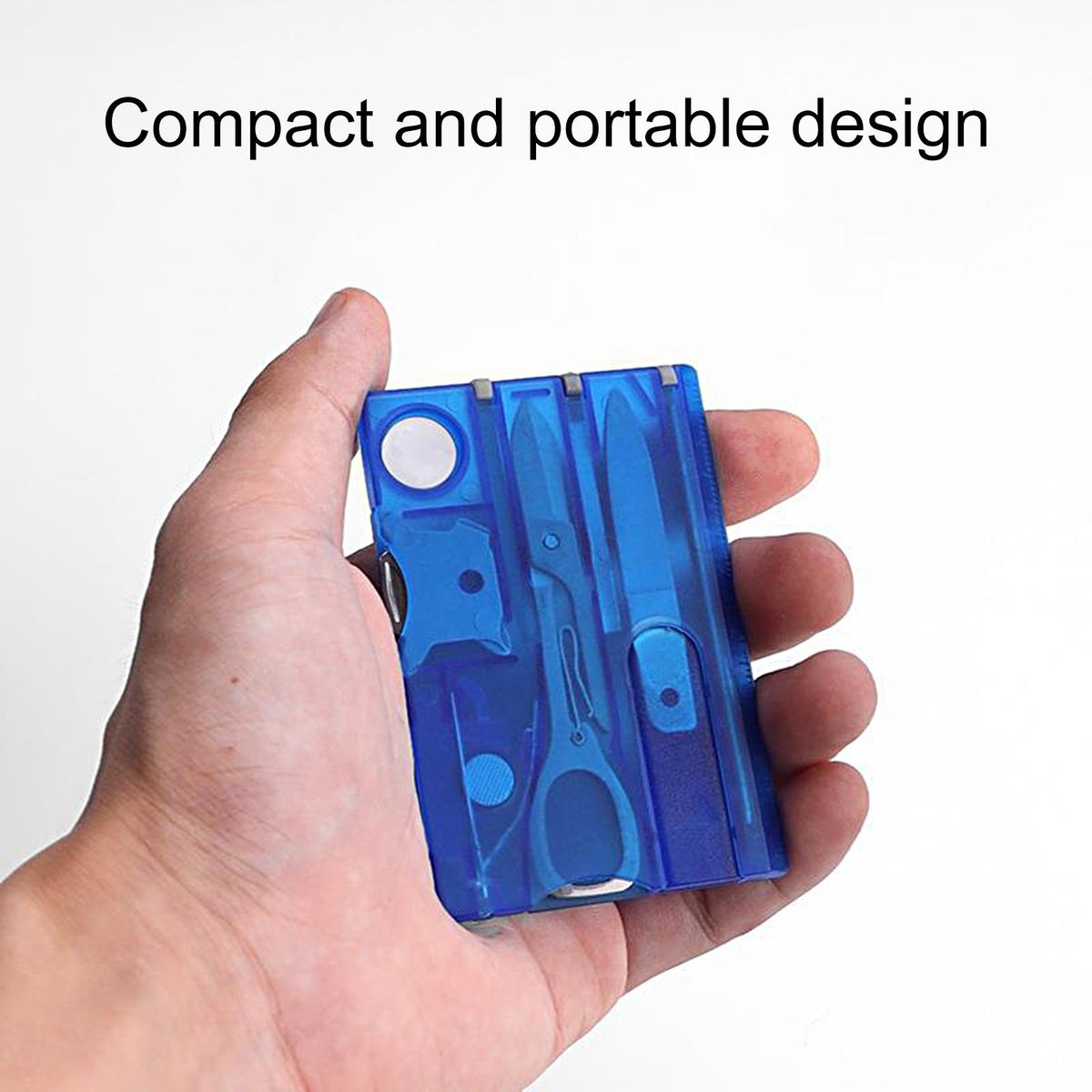 8Pcs Tool Credit Card Pocket Tools Blue