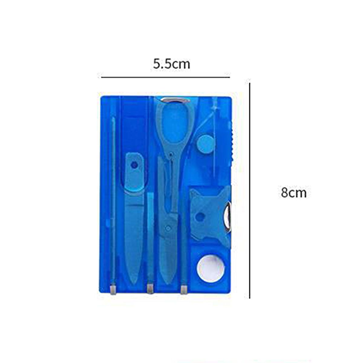 8Pcs Tool Credit Card Pocket Tools Blue