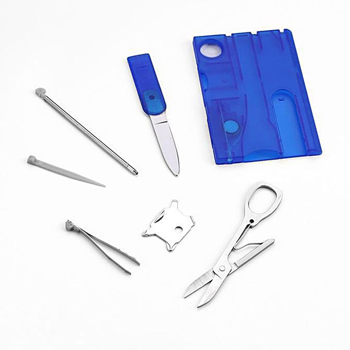 8Pcs Tool Credit Card Pocket Tools Blue