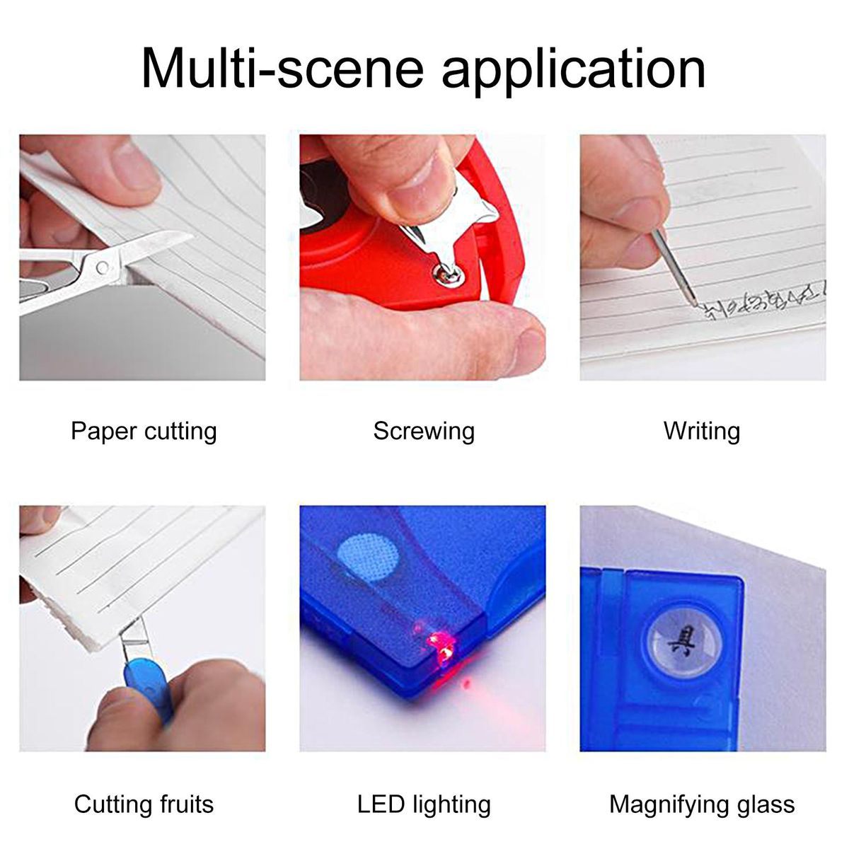 8Pcs Tool Credit Card Pocket Tools Blue