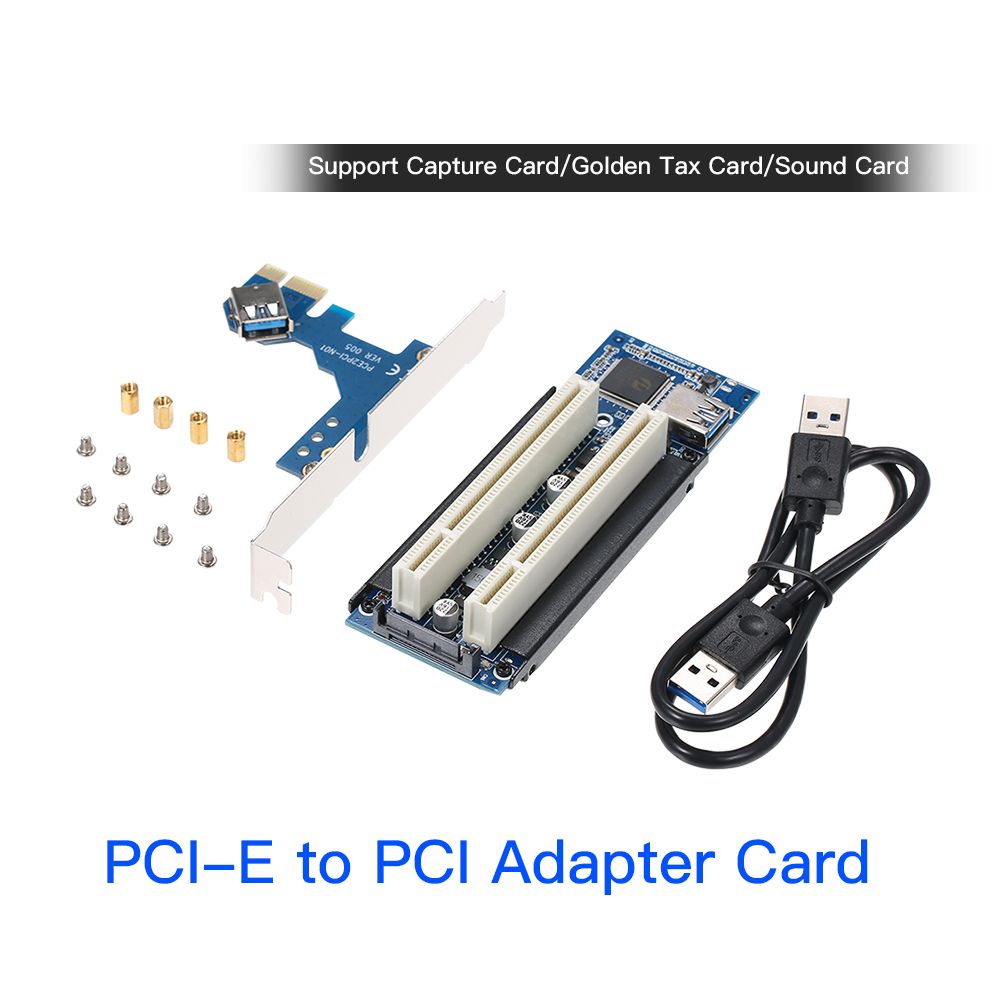 PCI-E To PCI Adapter Card PCI-E To Dual PCI Slot Expansion