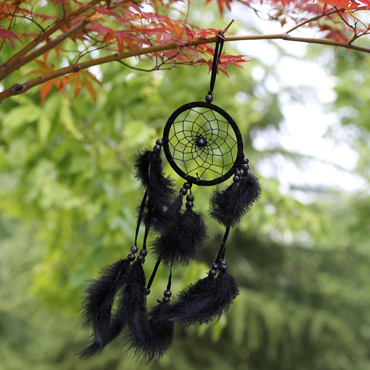 Dream Catcher Feather Decor Pendant Hanging Gift Exquisite Home Decor Ornament for Bedroom-Multicolor