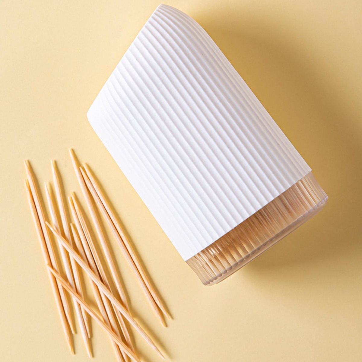 1 Set Toothpick Holder Single Hole Toothpick Dispenser White