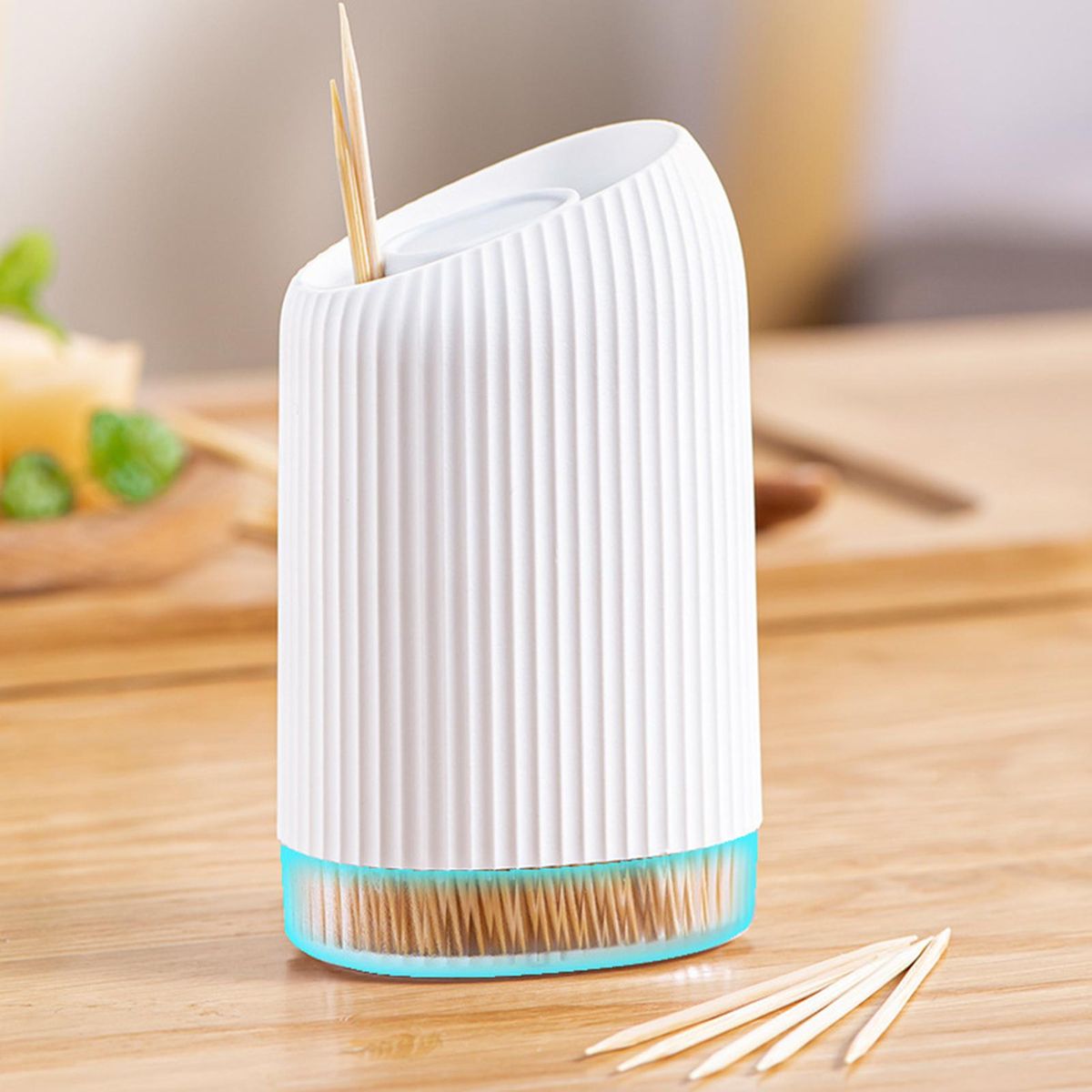 1 Set Toothpick Holder Single Hole Toothpick Dispenser White