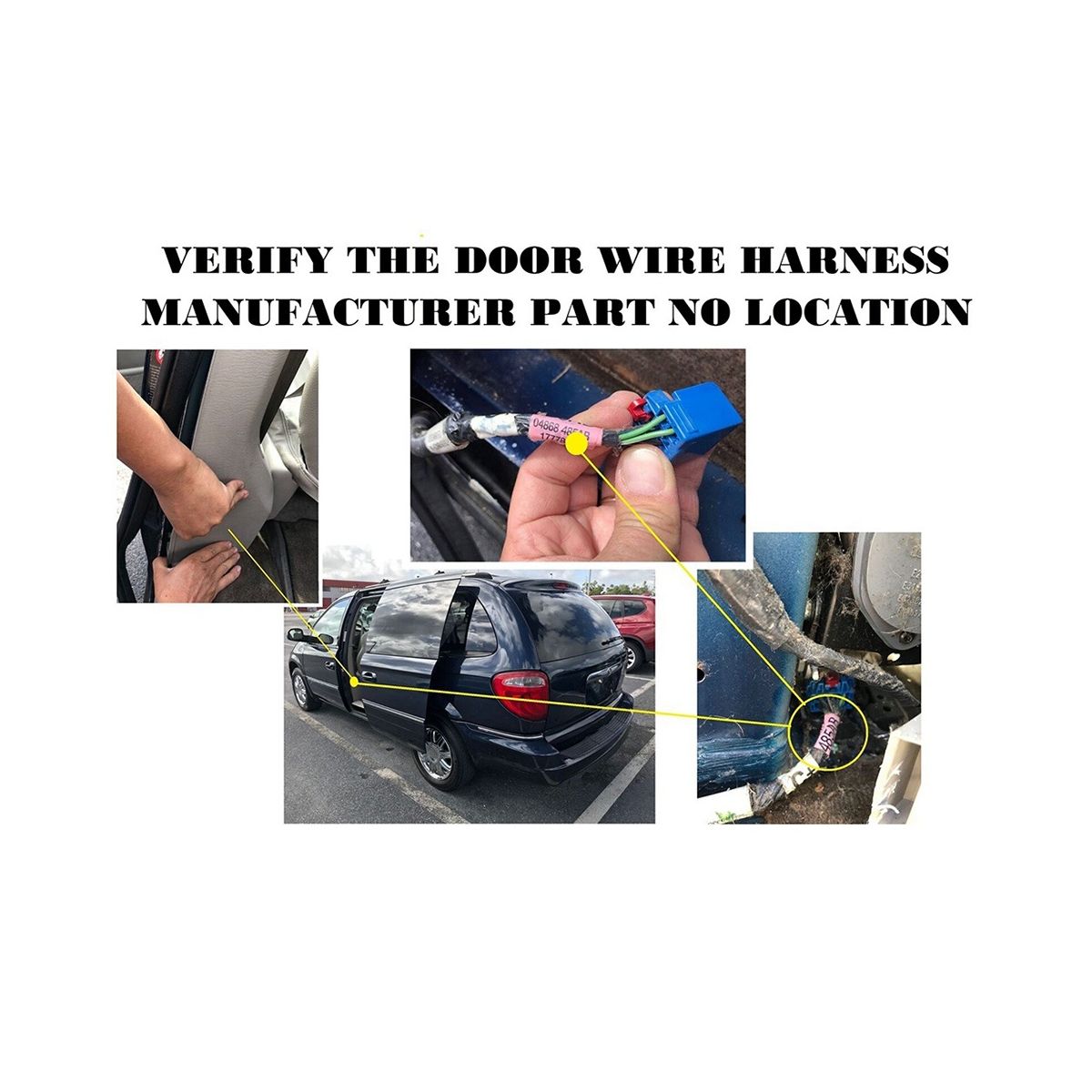 Left Passenger Door Wiring Sliding Track Harness for &Country RT 08-09 68043333AB