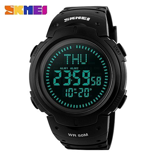 SKMEI 1231 SKMEI 1231 Outdoor Man Sports Compass Watches Hiking Digital LED Electronic Watch - Black