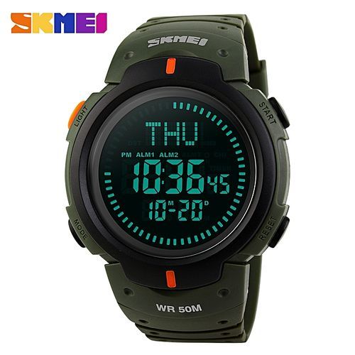 SKMEI 1231 SKMEI 1231 Outdoor Man Sports Compass Watches Hiking Digital LED Electronic Watch - Black