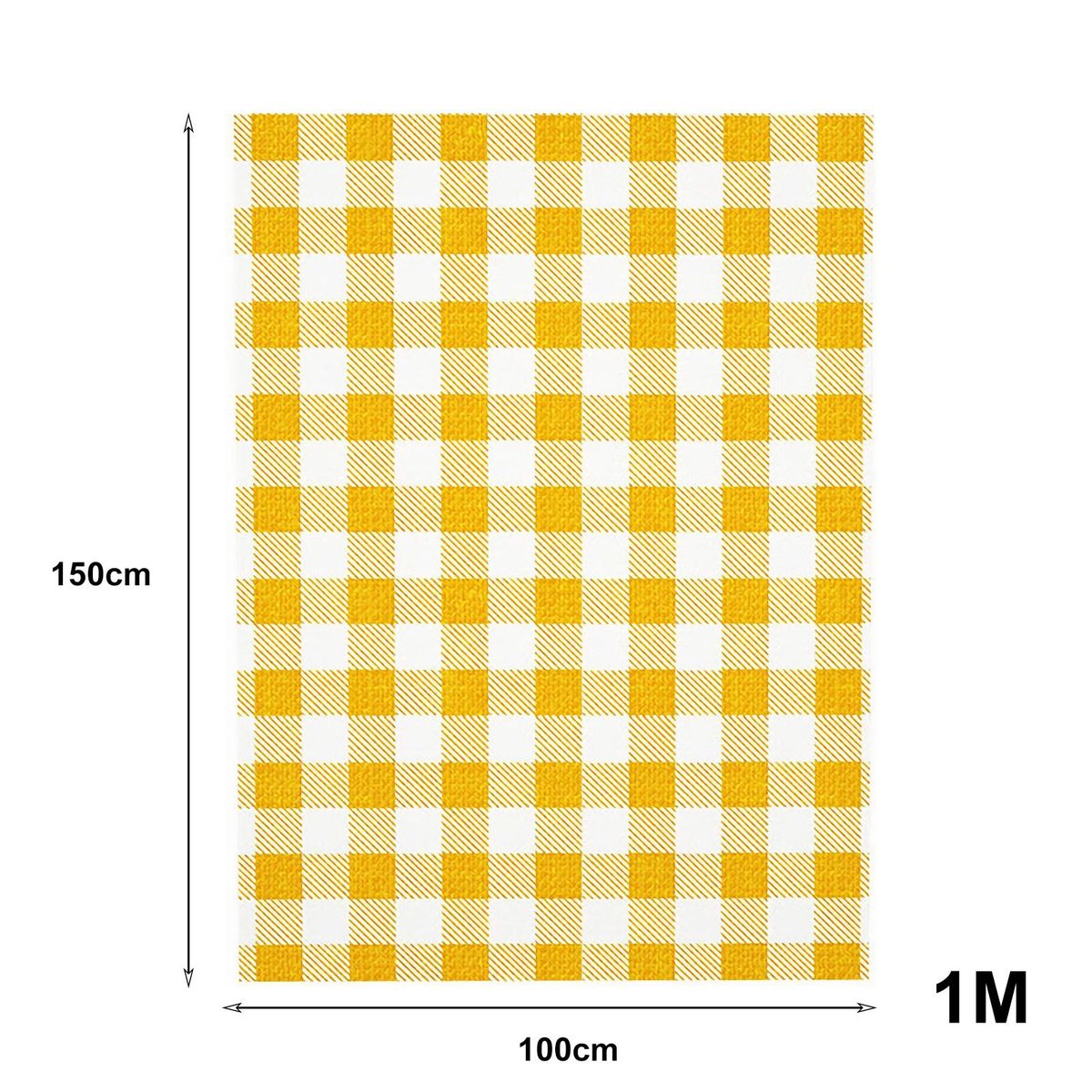 Waterproof Plaid Picnic Blanket Foldable Outdoor Mat Yellow
