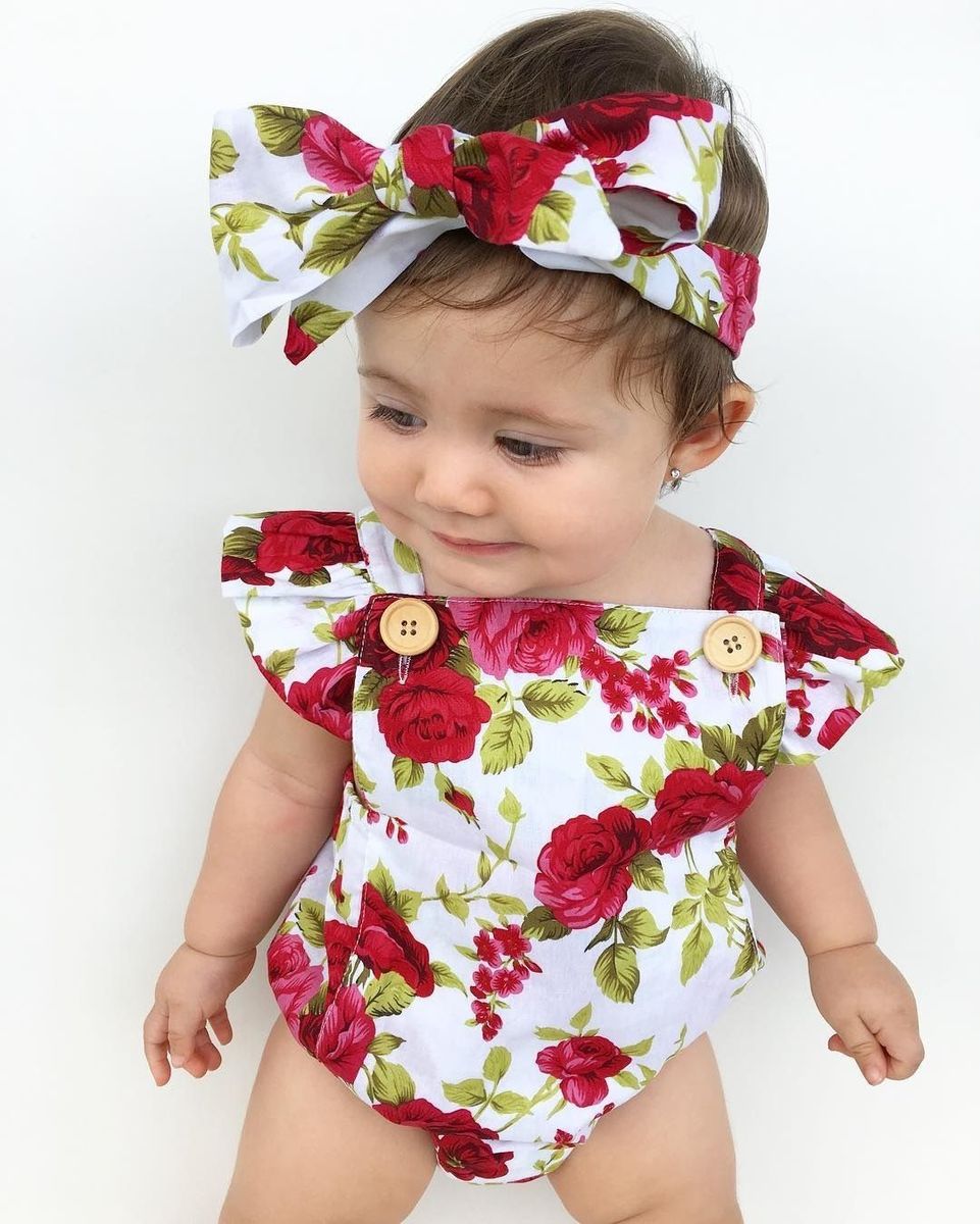 2pcs Newborn Baby Clothes Jumpsuit Toddler Romper Headband
