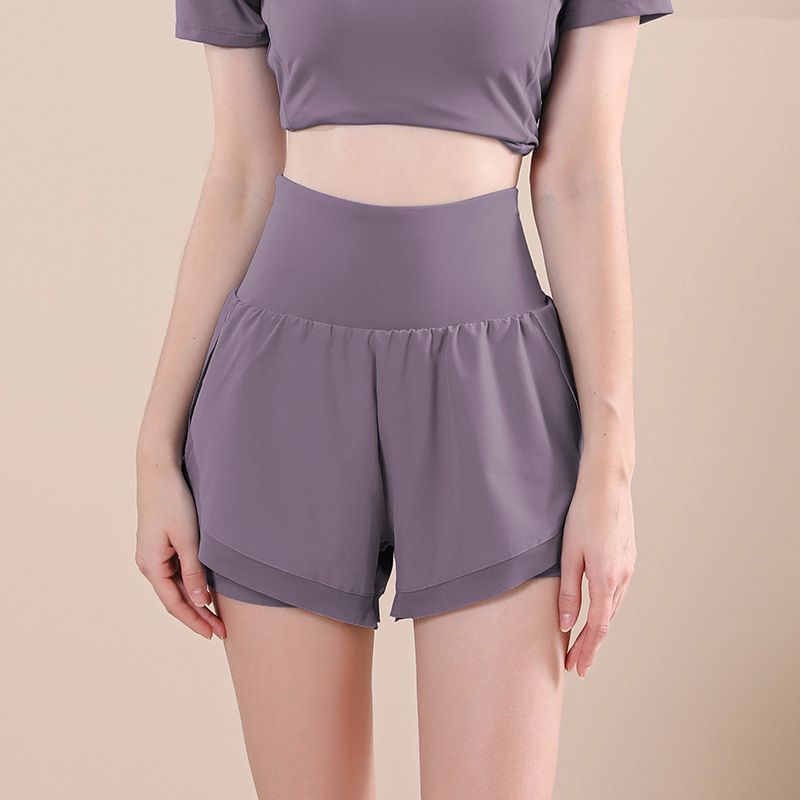 Womens High Waisted Running Shorts Athletic Workout Shorts With Pockets