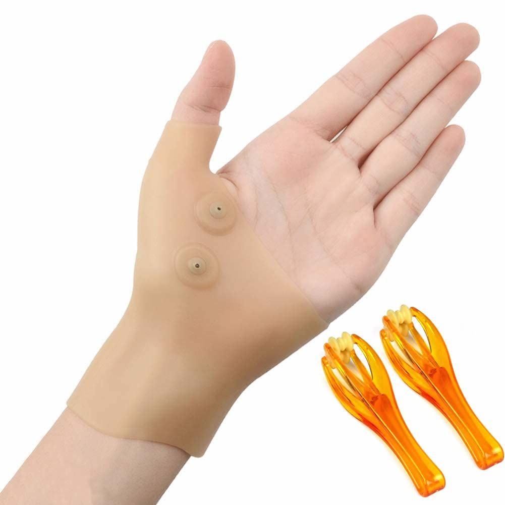 Thumb Wrist Support Brace (2 Pcs) With 2 Finger Massager
