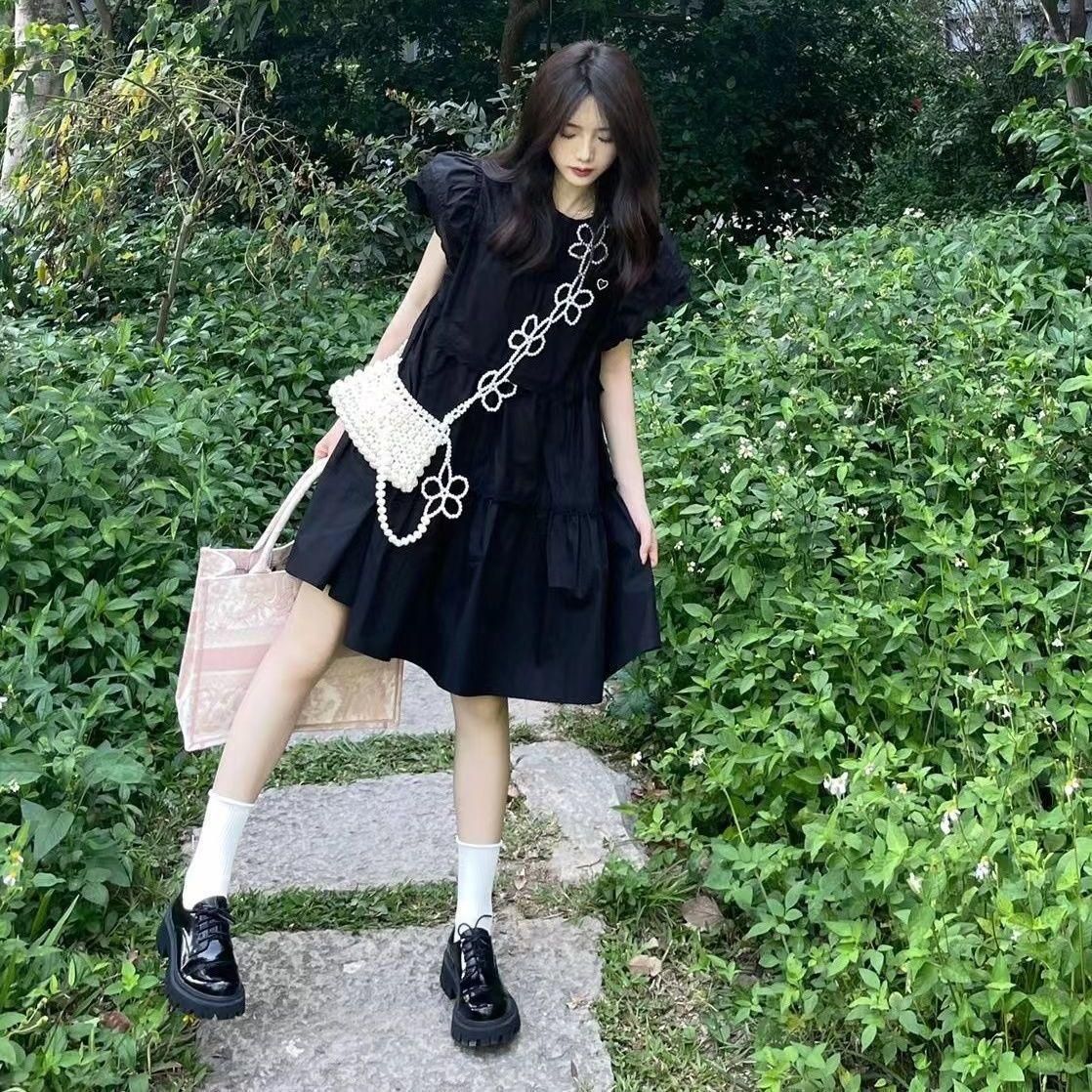 Lace Flying Sleeve Dress for Women Summer First Love Slim White Dress Design Sense Niche Sweet Cute Baby Skirt