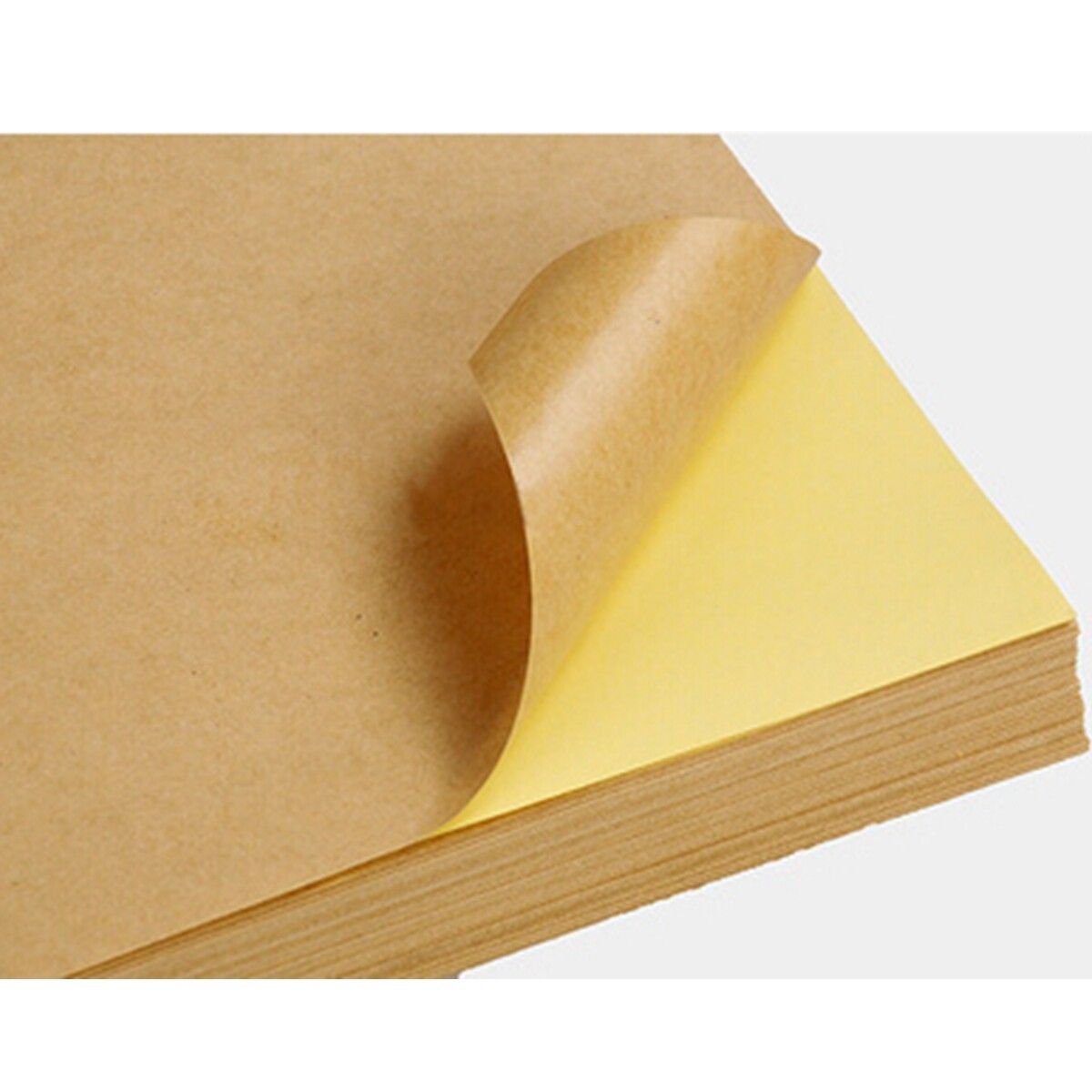 A4 Self Adhesive Printing Print Copier Brown Kraft Paper Sticker Art Sheets 10 Pcs