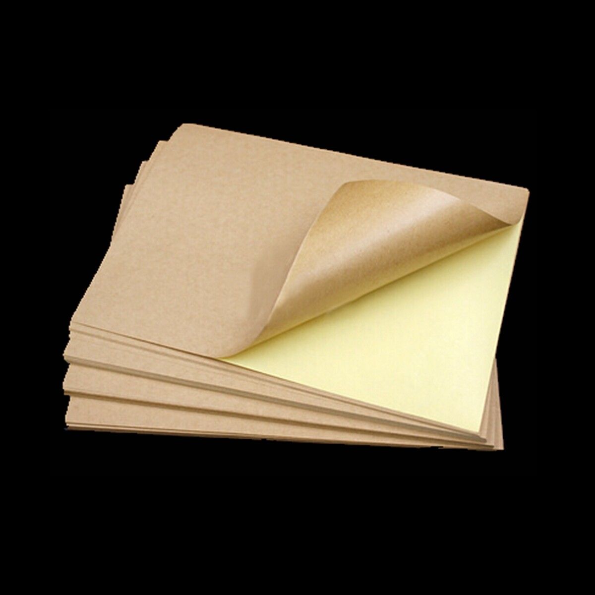 A4 Self Adhesive Printing Print Copier Brown Kraft Paper Sticker Art Sheets 10 Pcs