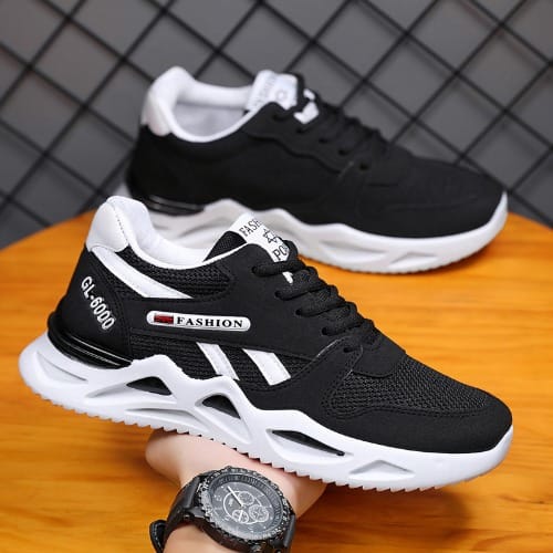Breathable Casual Sneakers - Black