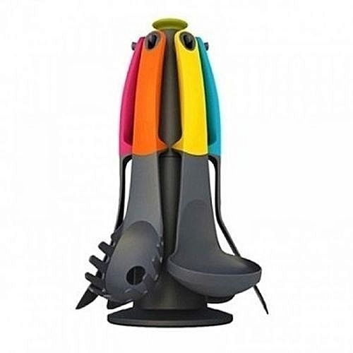 Non Stick Cooking Spoon (6piece) With Holder