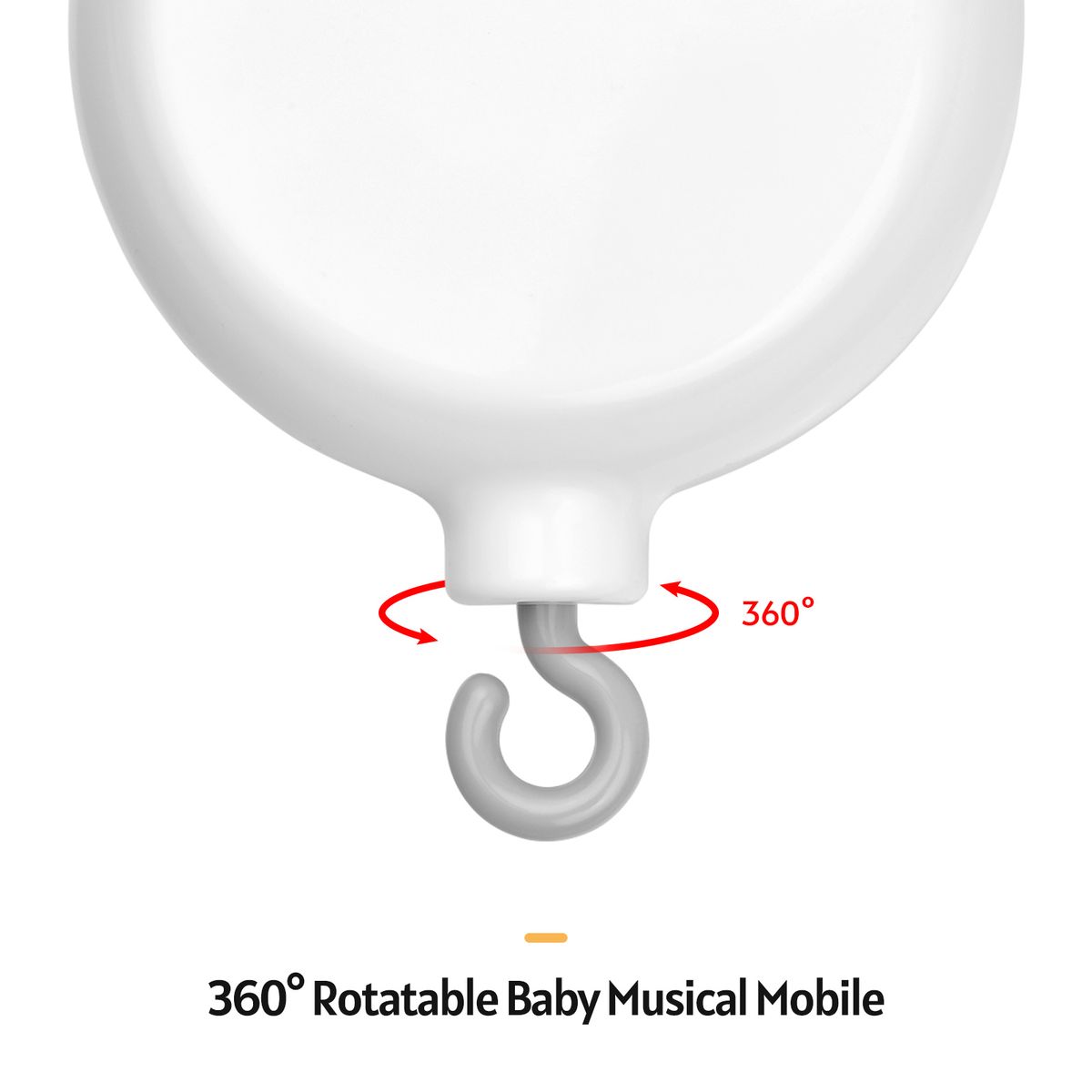 Baby Musical Crib Mobile Rotatable BT Music Box With