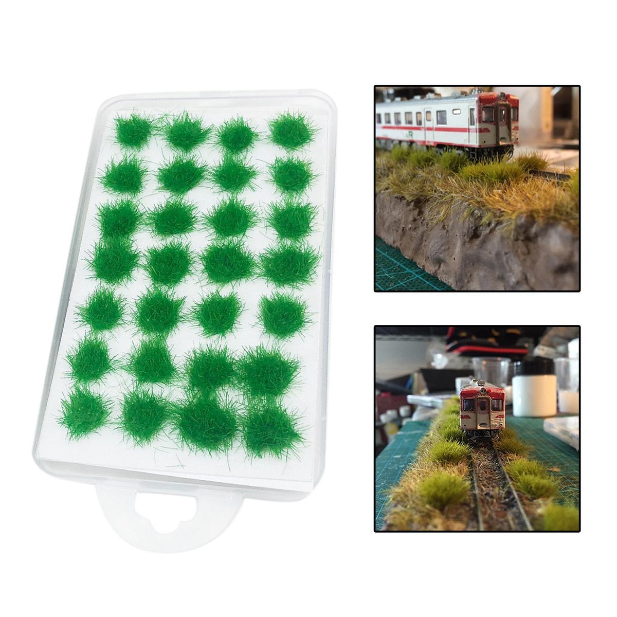 1Box Cluster Grass  Architecture Train Railway Model Asparagus Green