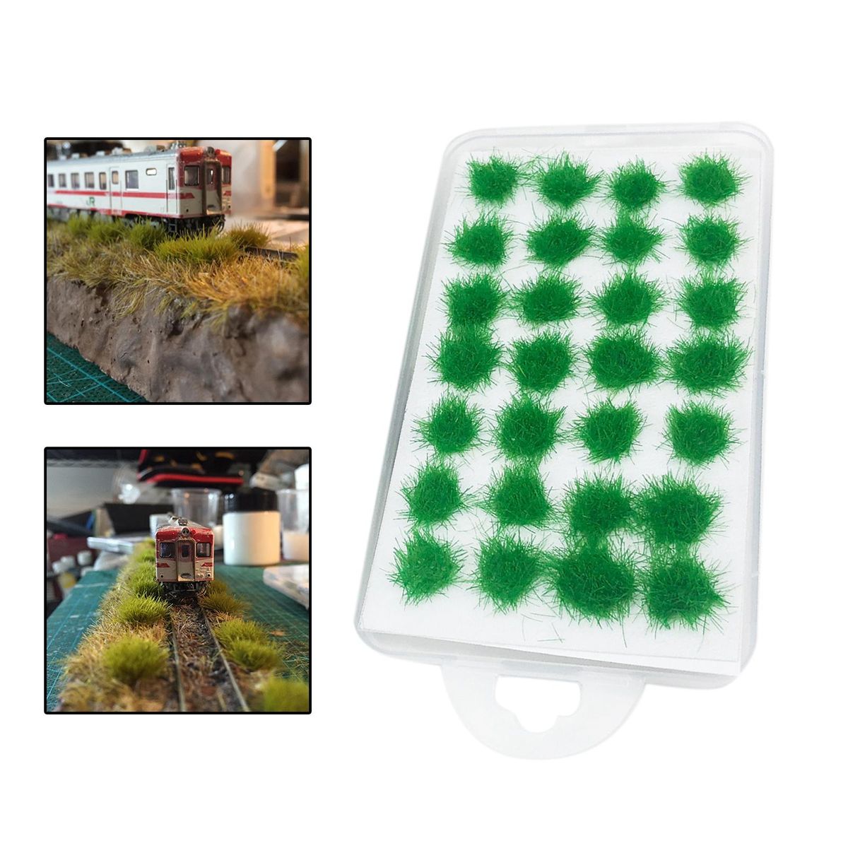 1Box Cluster Grass  Architecture Train Railway Model Asparagus Green