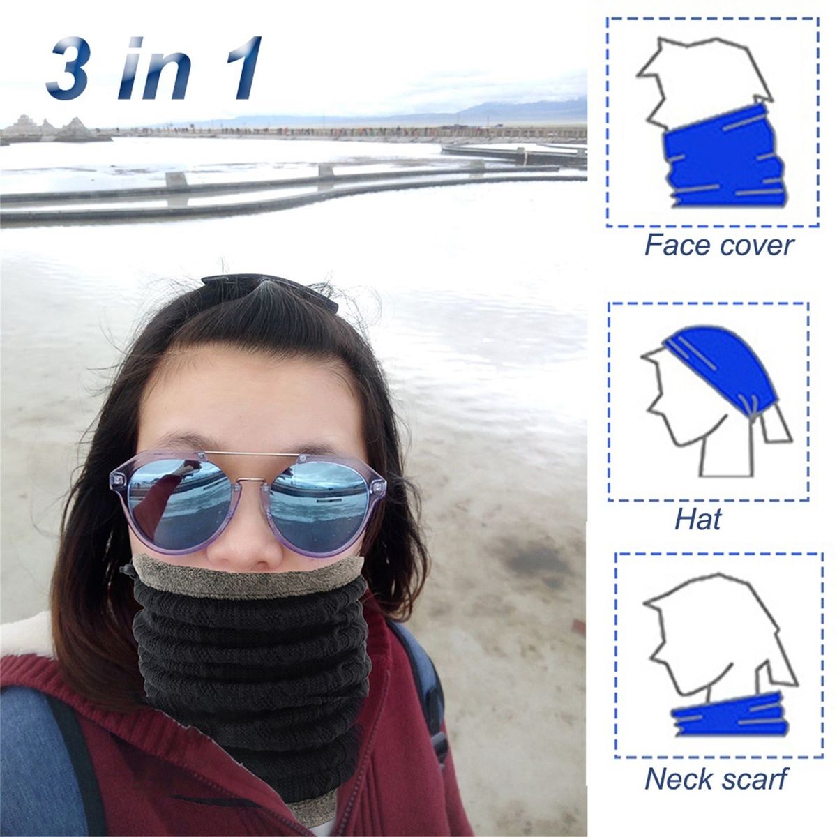 Winter Neck Warmer Thermal Fleece Scarf Ultimate Thermal
