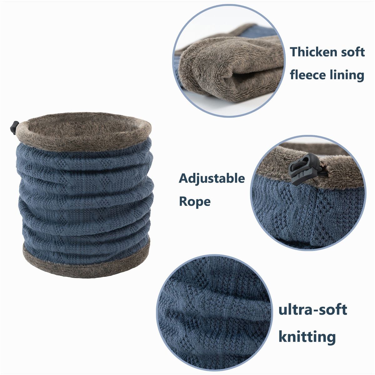Winter Neck Warmer Thermal Fleece Scarf Ultimate Thermal