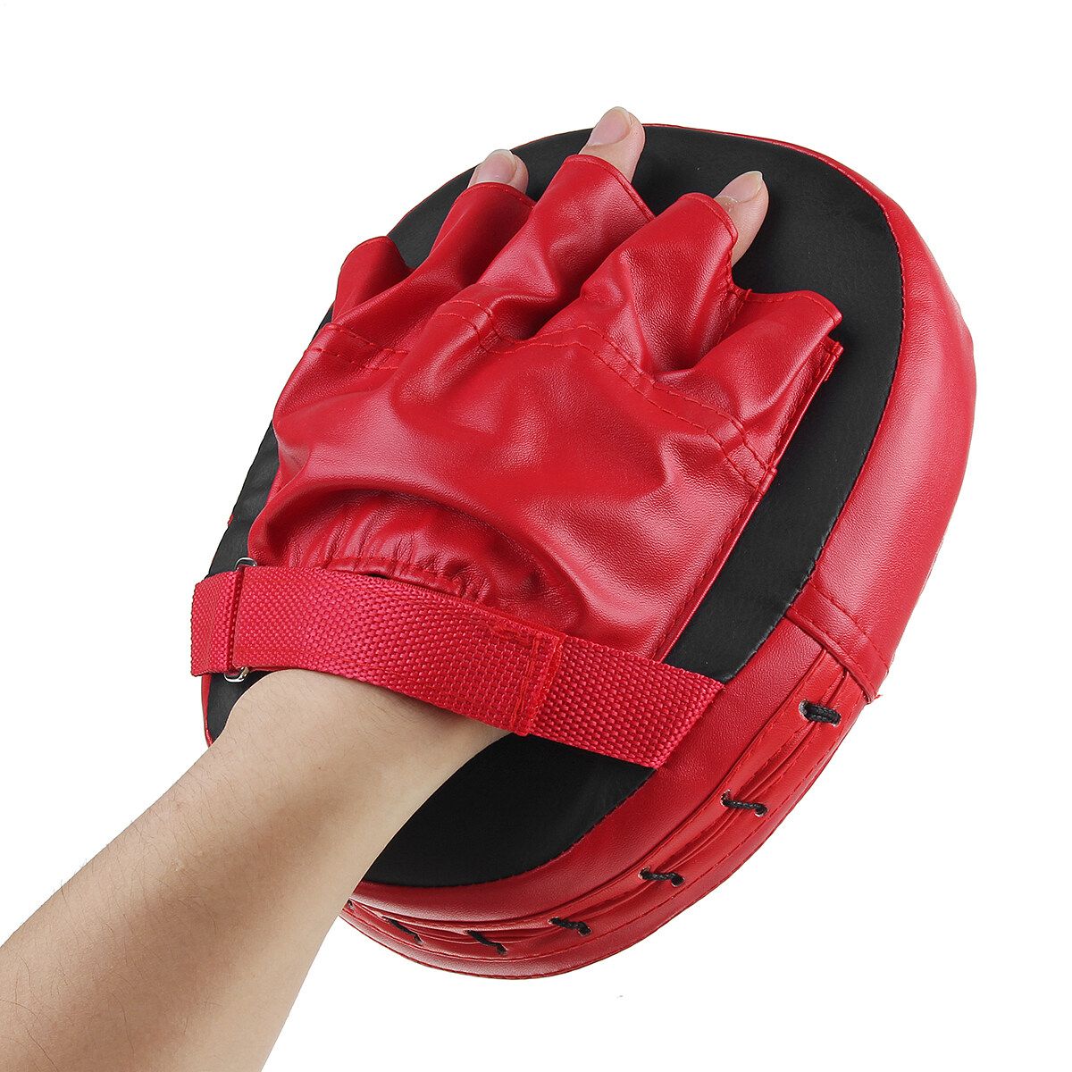 Comfortable Thai Kick Shield Boxing Mitt Focus Target Punch Pad Glove Punching Karate Training PU Foam Red Black