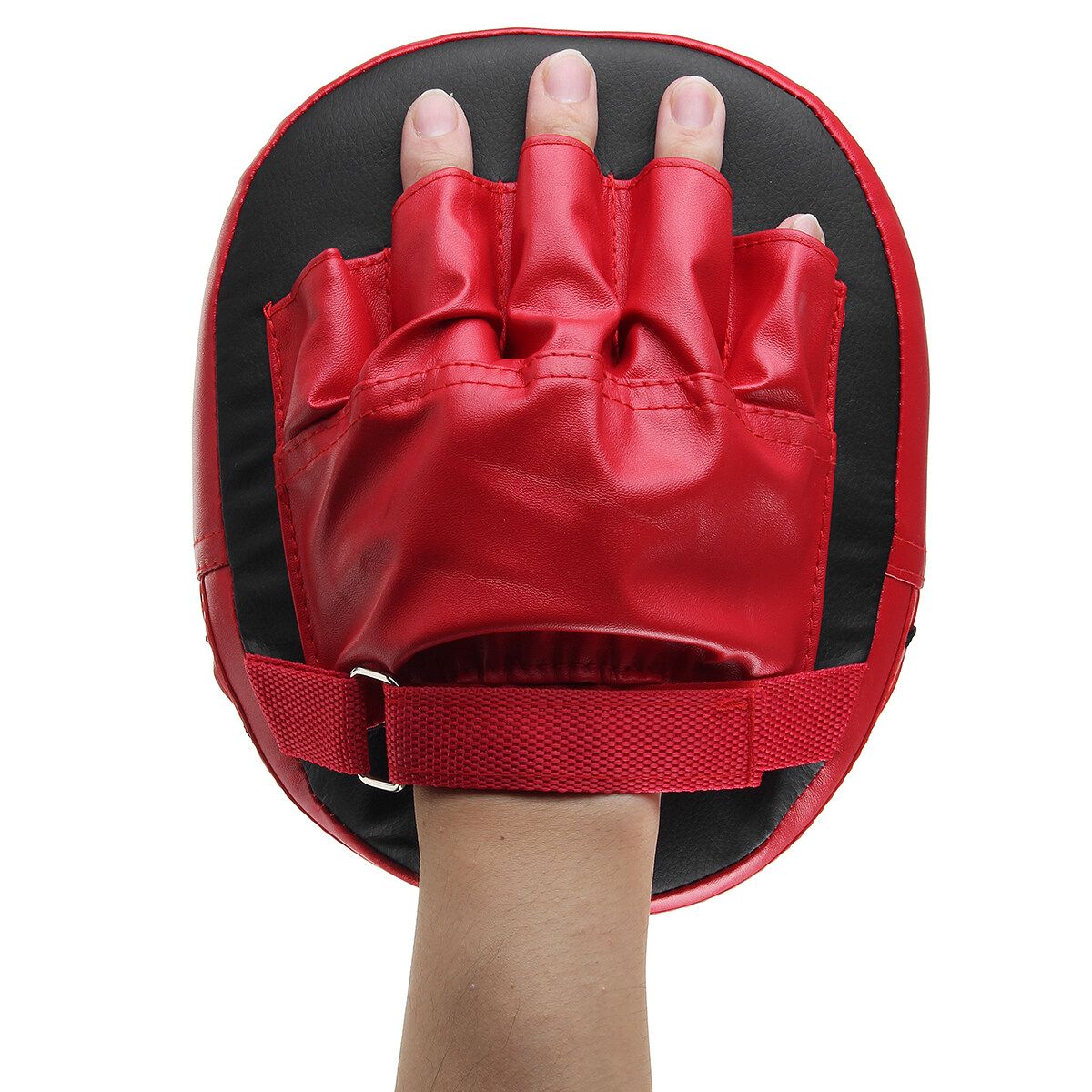 Comfortable Thai Kick Shield Boxing Mitt Focus Target Punch Pad Glove Punching Karate Training PU Foam Red Black