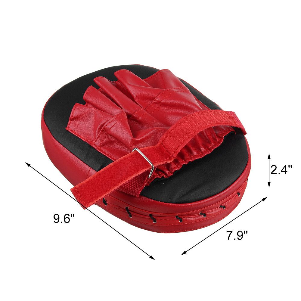 Comfortable Thai Kick Shield Boxing Mitt Focus Target Punch Pad Glove Punching Karate Training PU Foam Red Black
