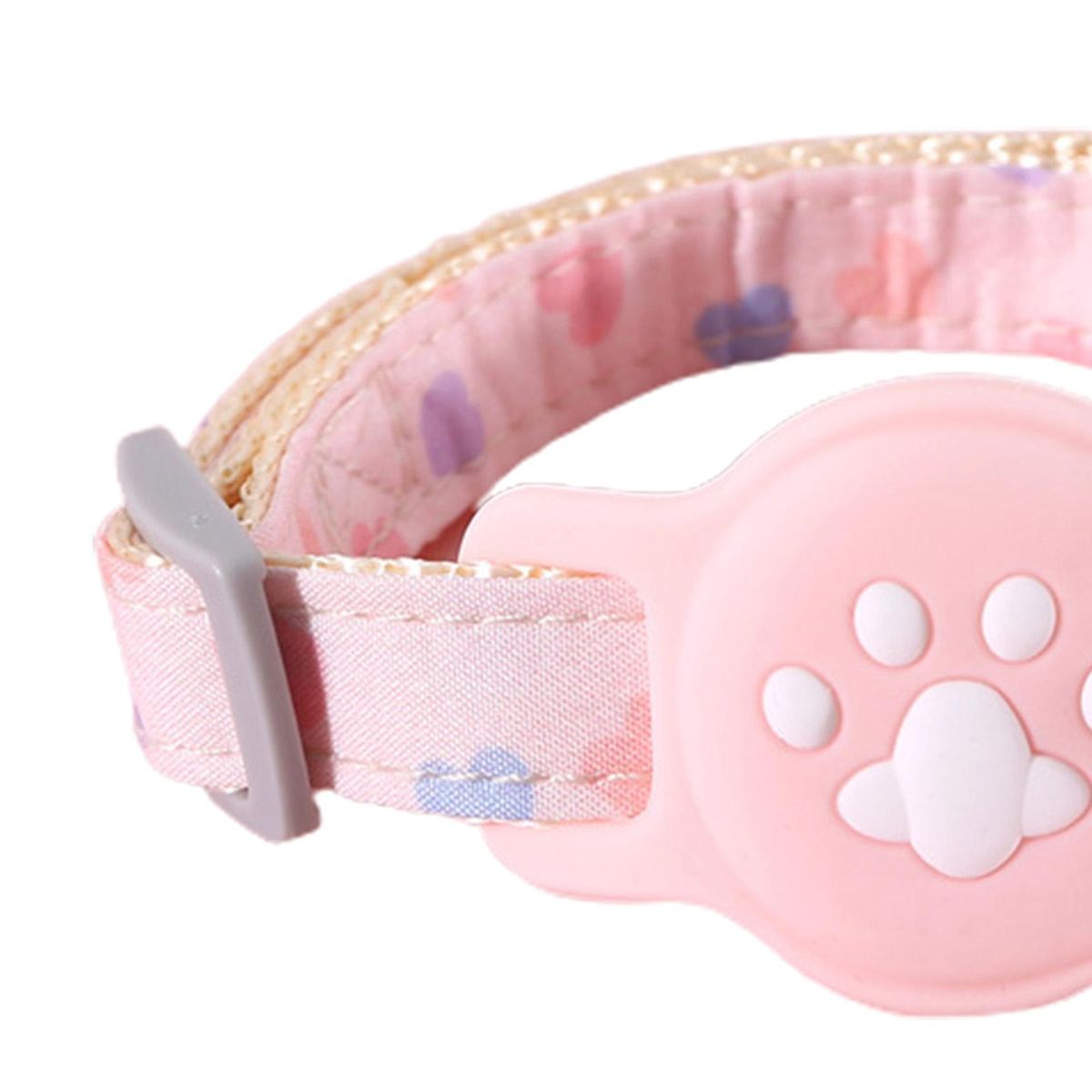 1 Set Pet Neck Strap Abrasion-resistant Pet Collar Tracker Cover Pink